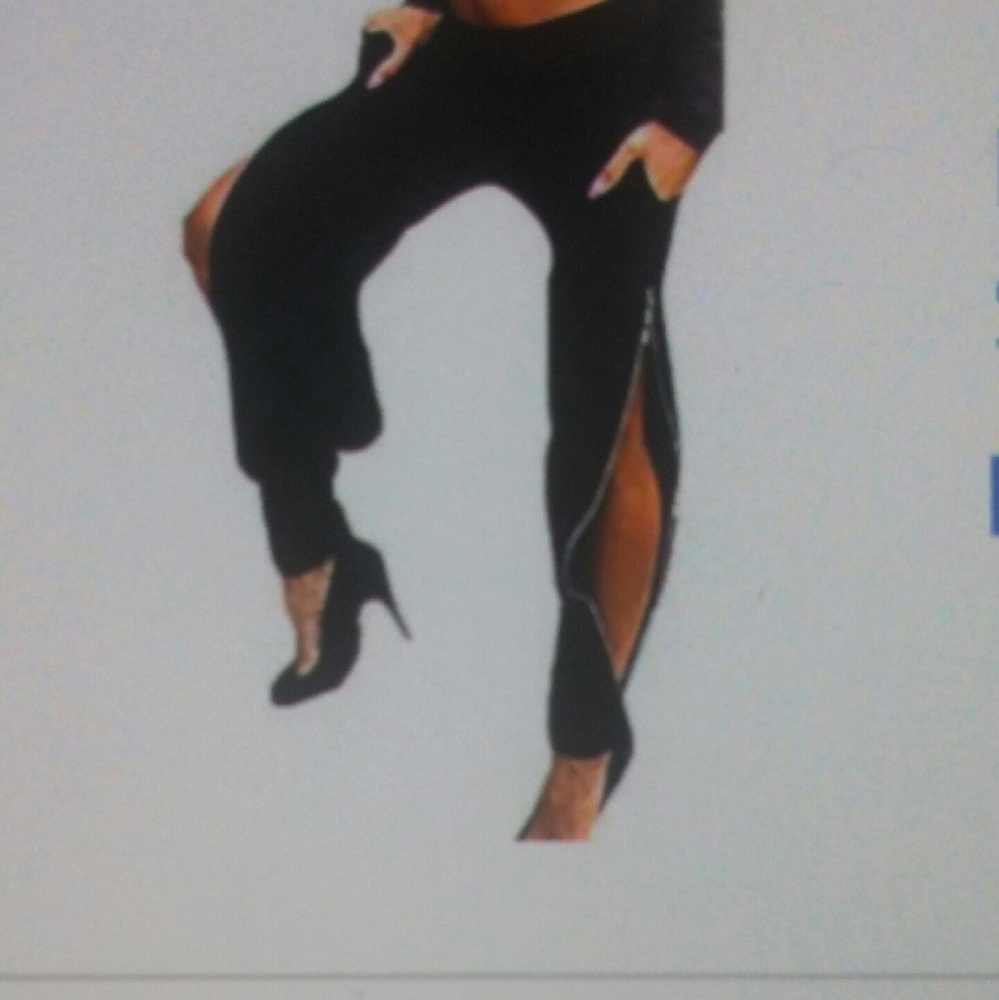 Black Side Zip Jogger Pants NWOT